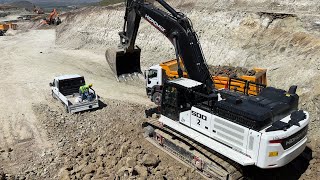 Hidromek HMK500LCHD Excavator trucks Loading [upl. by Nahpets862]