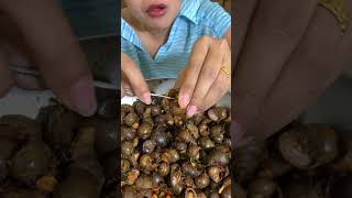 Snail fried delicious mukbang eatingshow food shorts [upl. by Odnomor]