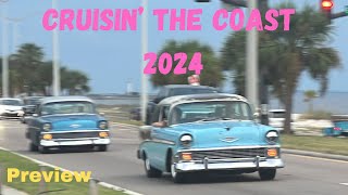 Cruisin’ The Coast  Biloxi MS 2024  Preview  Saturday  Cars Cruising Beach BLVD [upl. by Aleakam983]