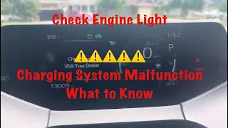 2023 Toyota Prius Prime CHECK ENGINE  Charging System Malfunctioning [upl. by Shapiro307]