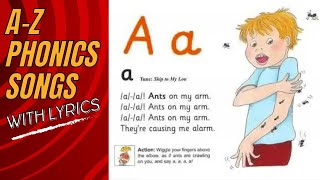 Jolly Phonics –Learn Phonics Rhymes A to Z  Phase II  ABC song with lyrics in description [upl. by Lucilia]