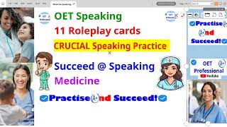 OET Speaking 11 Medicine Roleplay Cards [upl. by Mollee]