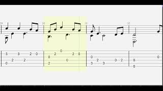 Bonny Portmore with full tablaturesheet music for solo fingerstyle guitar [upl. by Kynthia]