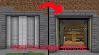 Minecraft  How to Build a House in Minecraft using 8x8 Piston Door [upl. by Helena]