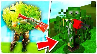 FORTNITE BATTLE ROYALE EN MINECRAFT  ¡ME CONVIERTO EN ARBUSTO [upl. by Doherty629]