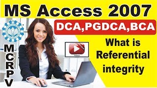 31 MS Access 2007 Refrential integrity  According to DCA PGDCA BCA Course Syllabus in Hindi [upl. by Aneleairam]