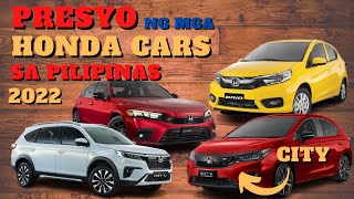 HONDA Cars Price List in Philippines 2022  Honda Cars and Variants [upl. by Yecaw]