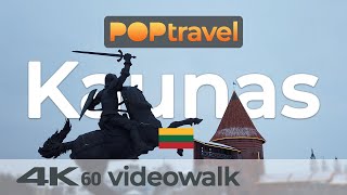 Walking in KAUNAS  Lithuania 🇱🇹 City Center in Winter  4K 60fps UHD [upl. by Rratsal]