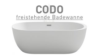 Freistehende Badewanne Codo Produktvorstellung [upl. by Garbe]