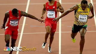 Bolt and Gatlin battle to heartstopping 100m photo finish at 2015 Worlds  NBC Sports [upl. by Whiting454]