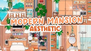 🌾Modern mansion Aesthetic Idea✨Toca Boca  Beige House Design Toca Life World [upl. by Pul]