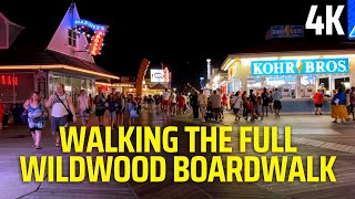 Walking The Entire Wildwood Boardwalk at Night 2022 [upl. by Ehtyde]