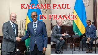 🎥AMASHUSHO🎥 Perezida Kagame uri mu Bufaransa yahuye na Charles Michel Perezida wa Komisiyo yUb [upl. by Tyree]