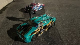 arrma infraction mega 3s brushless speed test and bash [upl. by Relyks]