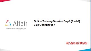 Online Training Session Day 8 PART  2  Size Optimization [upl. by Atidnan175]