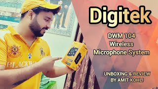 Digitek DWM 104 wireless microphone system  Unboxing amp Review digitek wirelessmicrophone [upl. by Kirsti569]