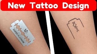 🔴Tatoo making on hand  New tattoo hand Designs  Hand tattoo  Temporary tattoo with blade [upl. by Hamford621]