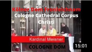 Koelner Dom Fronleichnam  Kölner Dom Fronleichnam  Dom  Cologne  Germany [upl. by Eikceb]