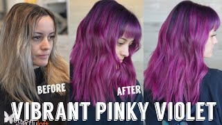 Hair Transformations with Lauryn Vibrant Pinky Violet that will fade into Pastel Ep 132 [upl. by Benni923]