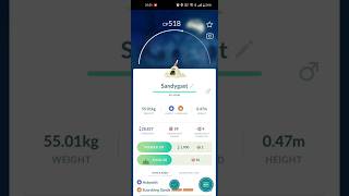 Sandygast Evolution 🧬 pokemongo pokemon shorts ytshorts youtubeshorts [upl. by Raimundo]