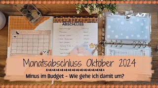 Monatsabschluss Oktober 🎃 Minus Budget  Wie gehe ich damit um🎃 Geld Sparen [upl. by Frentz854]