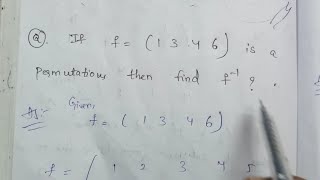 Finding finverse of f permutation and cyclic groups problems [upl. by Gilli]