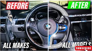 how to upgrade bmw steering wheel bmw steering wheel cover change and upgrade [upl. by Euell]