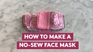 Make a NoSew Bandana Face Mask  Real Simple [upl. by Earb]