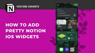 Add Notion iOS widgets to your Home Screen shorts [upl. by Liuqnoj]