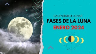 ▶️ CALENDARIO LUNAR ENERO 2024 ✅ TODAS LAS FASES DE LA LUNA EN ENERO 2024  FASES LUNARES 2025 VÍDEO [upl. by Reiner31]