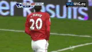 Robin Van Persie amazing goal Manchester United vs West Bromwich 29122012 [upl. by Wolbrom]