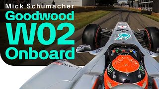 Mick Schumacher W02 Onboard at Goodwood [upl. by Arebma]