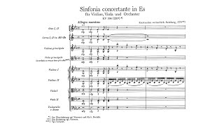 Mozart Sinfonia concertante in Eflat major K 364320d with Score [upl. by Dowski]