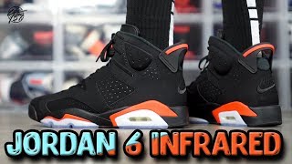 Air Jordan 6 Black Infrared Review [upl. by Nylknarf583]