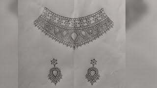 jewellery design pencil drawing [upl. by Elsi]