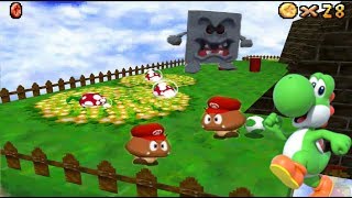 Super Mario 64 DS HD 150 Stars COURSE 2 Whomps Fortress [upl. by Irb]