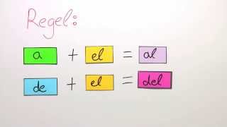 Verschmelzung der Präpositionen a und de mit el  Spanisch  Grammatik [upl. by Castillo67]