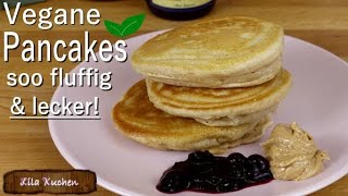 Wie man Vegane Pancakes ohne Eier amp Banane macht  Wenig Zutaten  Fluffy dicke Pfannkuchen Rezept [upl. by Nirahs]