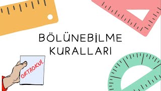 Ortaokul  Bölünebilme Kuralları 1  Konu Anlatımı lgs matematik ortaokul [upl. by Ninnette]