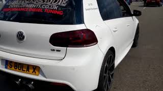 Golf mk6 16 tdi straight through exhaust pipe hardcut limiter tuned by darkside Developments diesel [upl. by Terzas834]