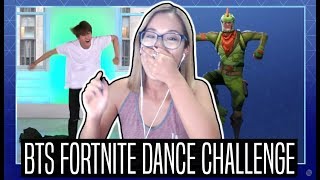 BTS FORTNITE DANCE CHALLENGE REACTION  Jimmy Fallon [upl. by Remled582]