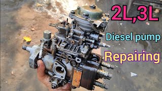 Toyota 2l t diesel pump repair  Toyota Hilux engine diesel pump repair [upl. by Jacklyn389]