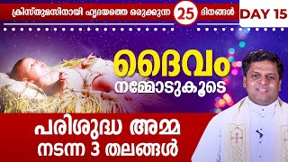 പരിശുദ്ധ അമ്മ നടന്ന 3 തലങ്ങൾ  DAIVAM NAMMODUKOODE  DAY 15  MsgrJenson Puthenveettil [upl. by Nuawd]