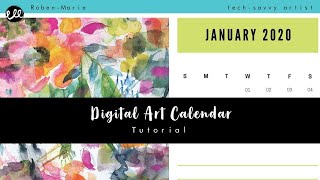 How to Create a Digital Art Calendar in Canva [upl. by Marice403]