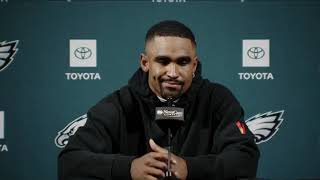 Jalen Hurts on rest days Dallas Goedert amp the coming Eagles game vs Dallas [upl. by Alodi]