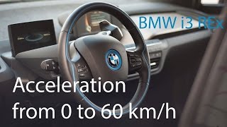 2016 BMW i3 REx acceleration 060 kmh [upl. by Nycila]