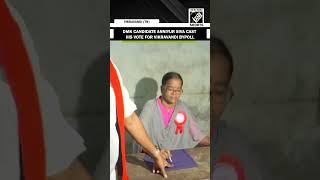 DMK candidate Anniyur Siva cast his vote for Vikravandi bypoll [upl. by Oniuqa649]