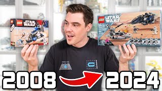 LEGO Star Wars IMPERIAL DROPSHIP amp REBEL SCOUT SPEEDER Battle Packs Comparison 2008 2019 amp 2024 [upl. by Nnailuj]