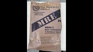 MRE Meal Ready to Eat Review Beef Shredded with BBQ Sauce [upl. by Sabino]