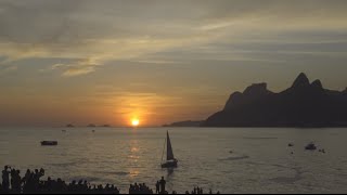 Sunset On The Beach In Ipanema Rio de Janeiro [upl. by Silber23]